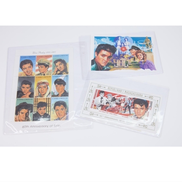 Elvis Stamps with Certification of Authentication RARE x 5 Collectors - Picture 2 of 15